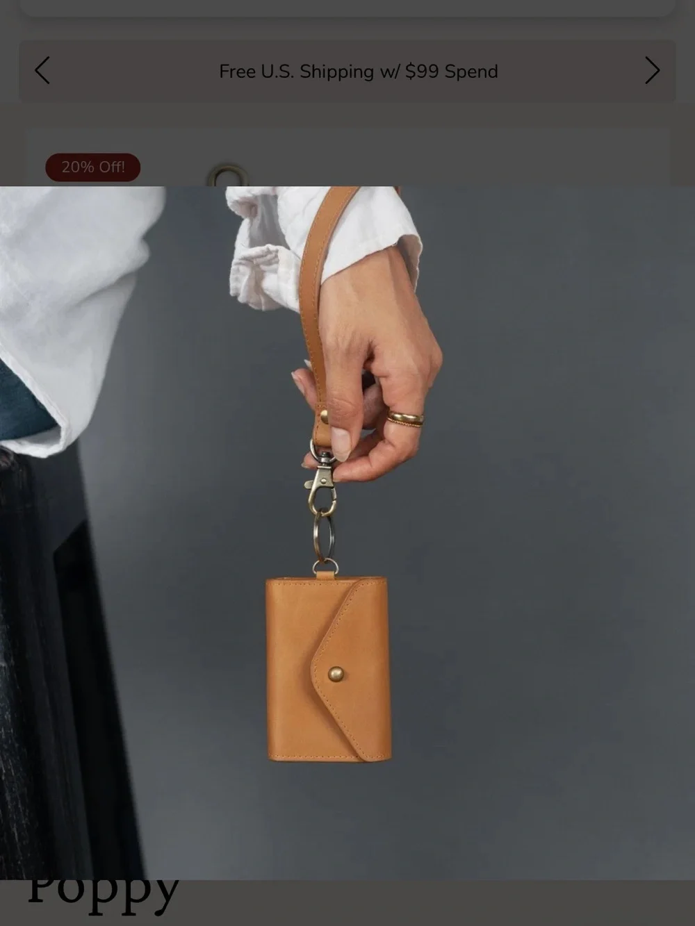 Andar Poppy  Key & Card Holder with Wrist Strap